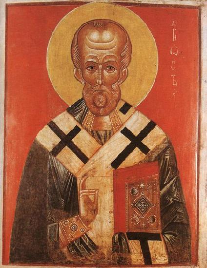 unknow artist Icon of St Nicholas oil painting image